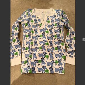 Roller Rabbit Kids Leo The Lion Pajamas in Blue size 8 long sleeves